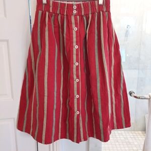 Ace&Jig Sadie Skirt in Watermelon, XS